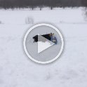 Мина валяется с Жаном на снегу